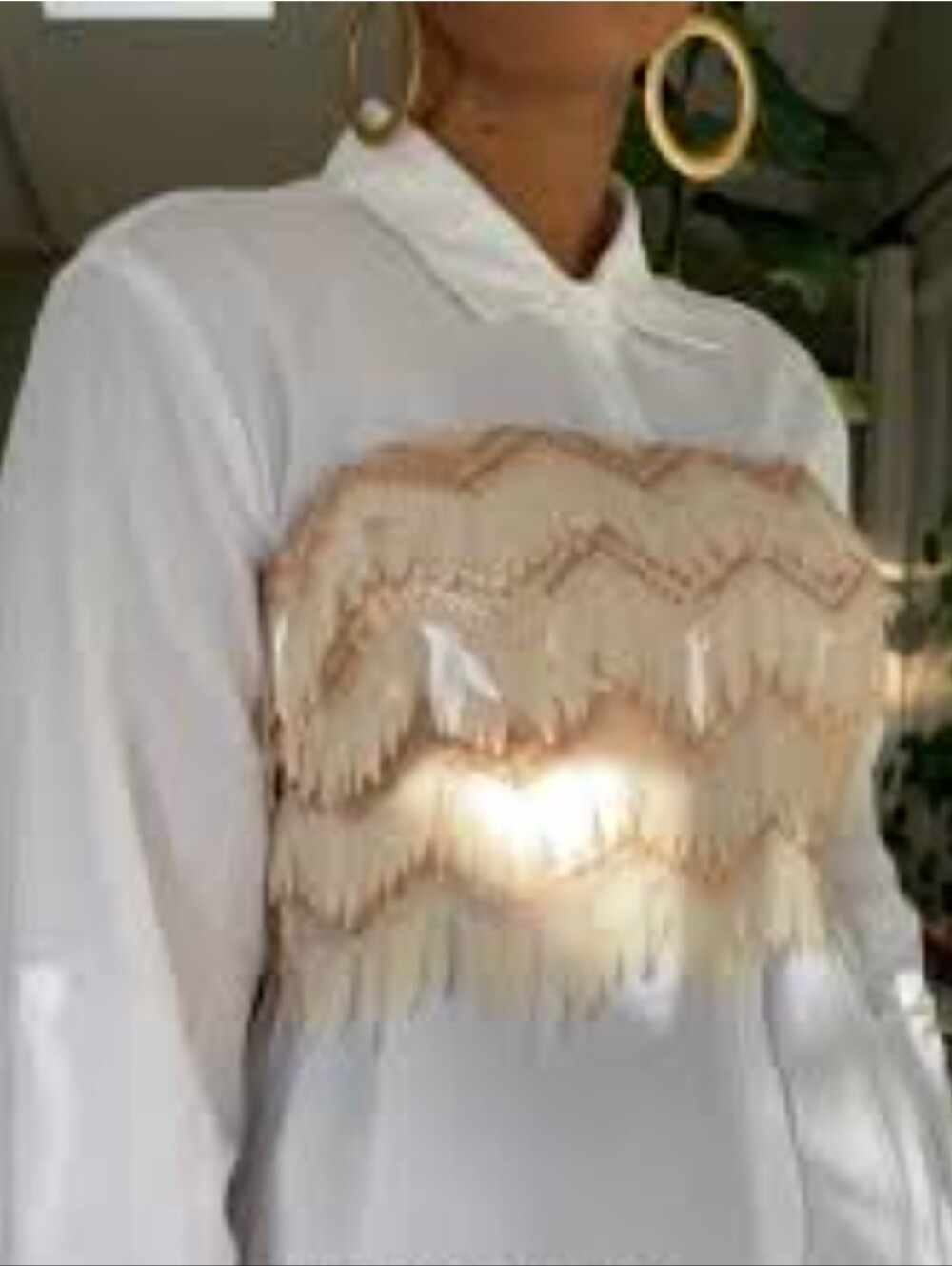 NWT Fashion Nova Sequin Shag Fringed Petal Tube Top Blush Pink Small
